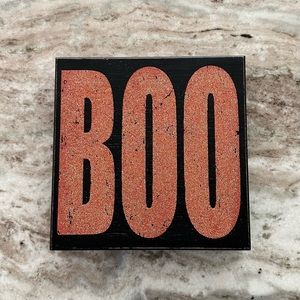 Boo Wood Halloween Sign - Black and Orange Glitter Plaque
